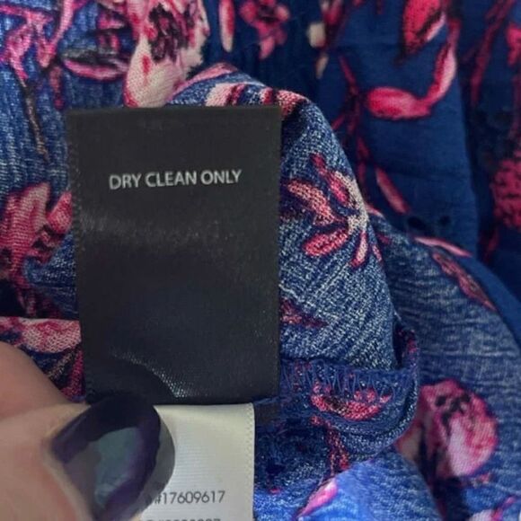 Torrid Blue & Pink Floral Peplum Eyelet Gauzy Tank Cami Sz 3X - Picture 13 of 15